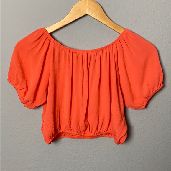 Zenana Outfitters Orange Crop Top - Picture 6 of 7